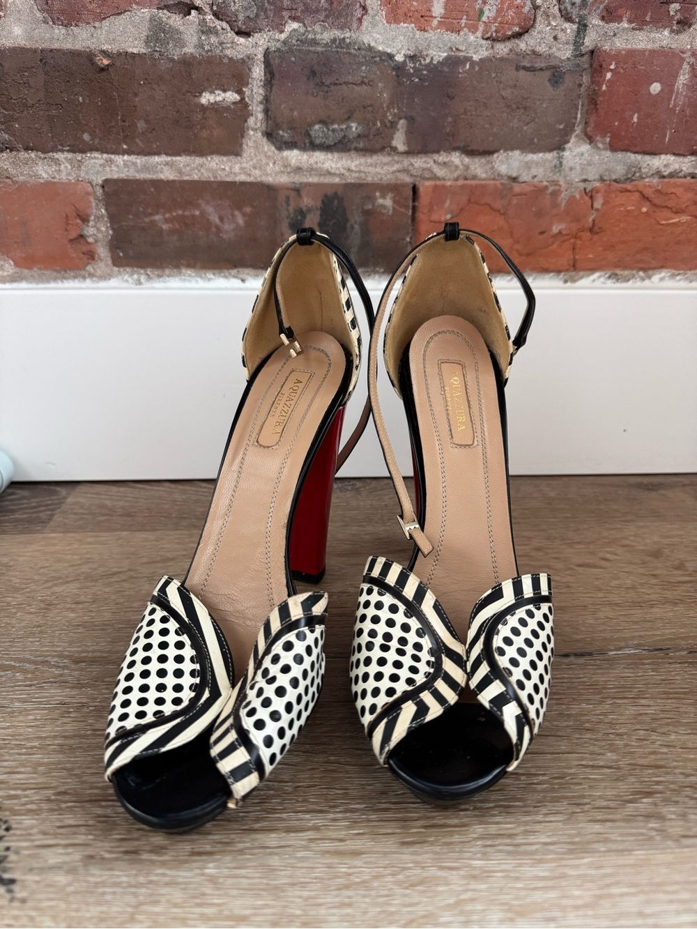 Aquazzura polka-dot heels